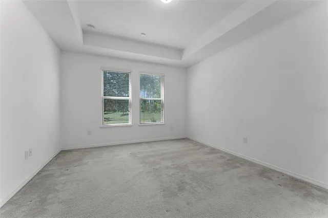 an empty room with a window