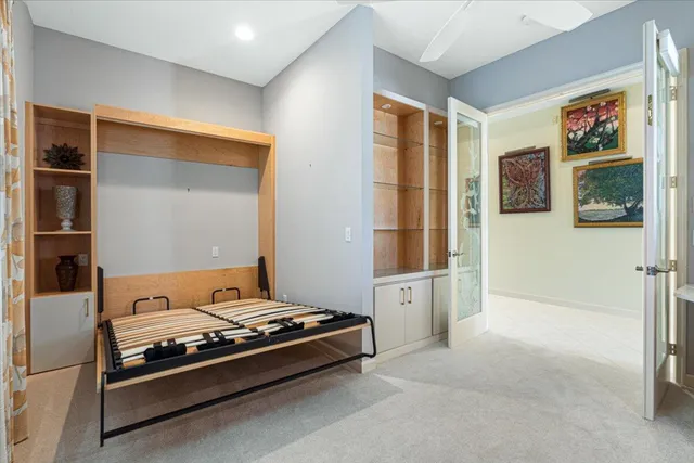 a view of yard with a swimming pool