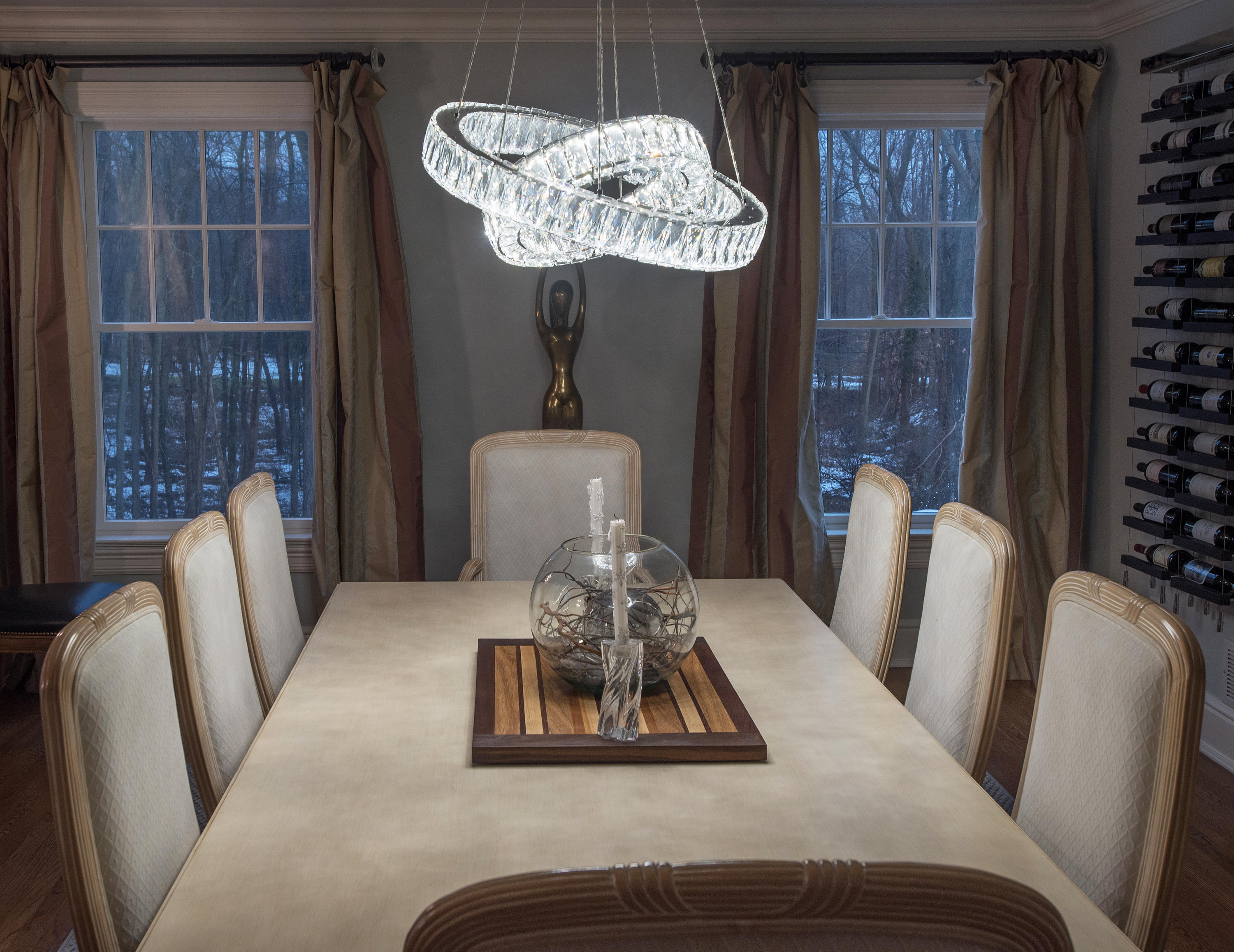 130 Skyview Lane New Canaan, CT 06840 - Photo 14 of 44 a view of a dining room with furniture window and outside view