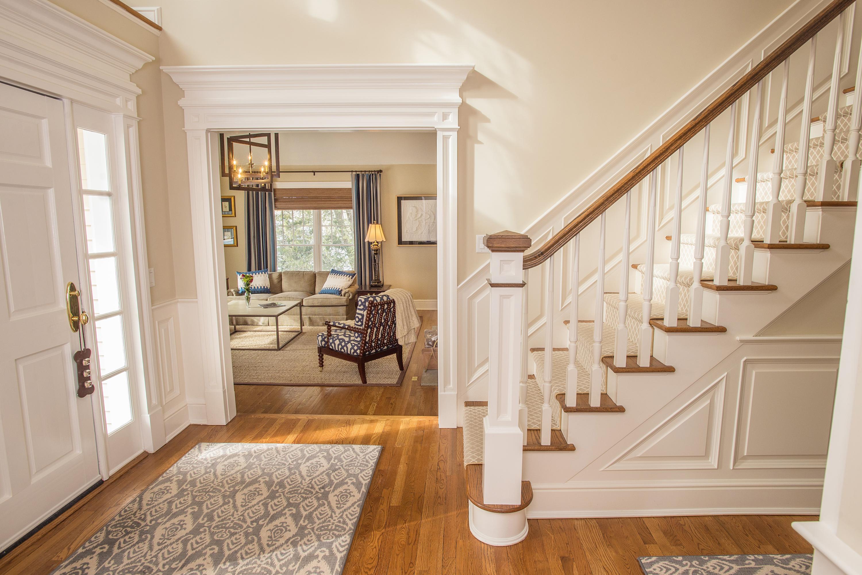 130 Skyview Lane New Canaan, CT 06840 - Photo 4 of 44 a view of entryway and hall with wooden floor