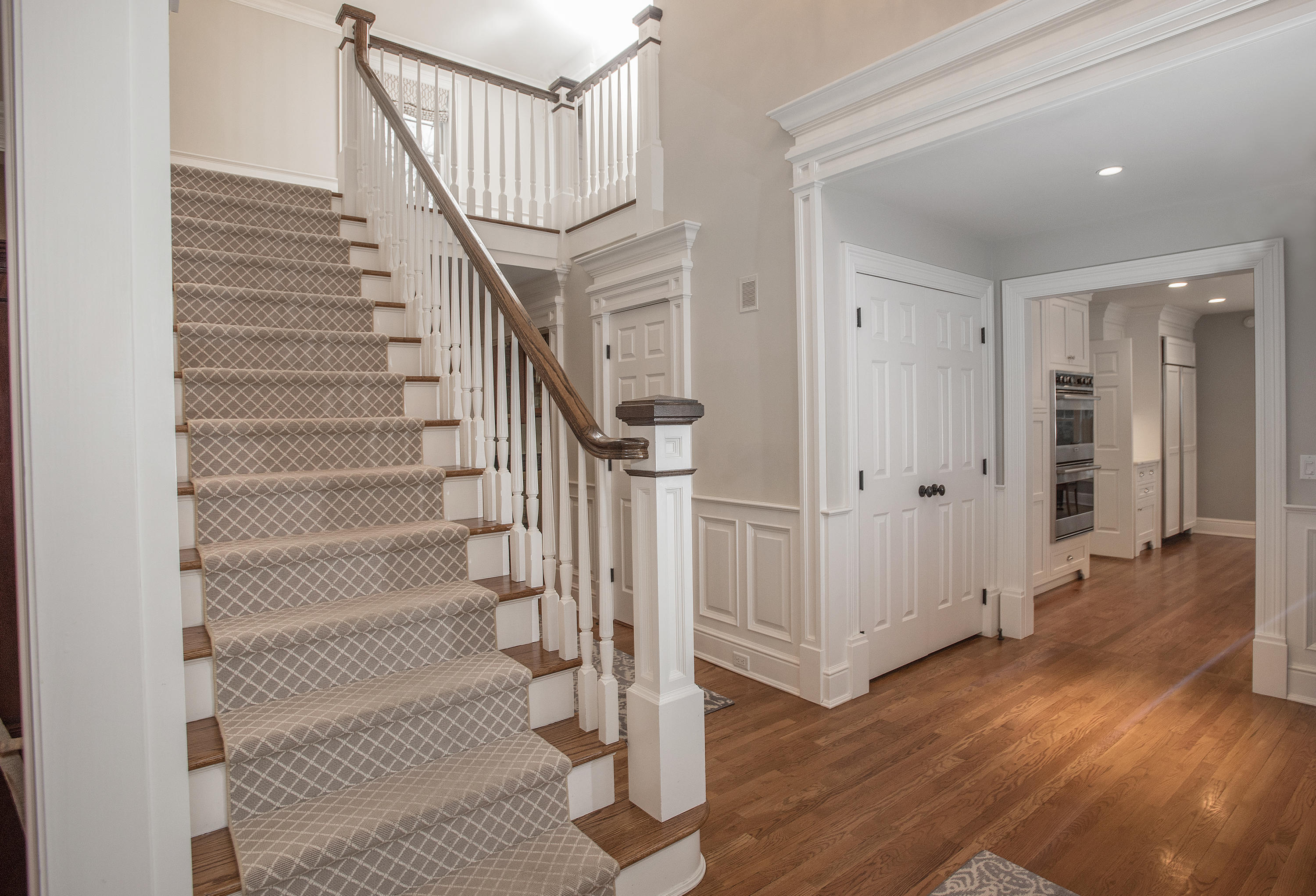 130 Skyview Lane New Canaan, CT 06840 - Photo 5 of 44 a view of entryway with wooden floor and stairs