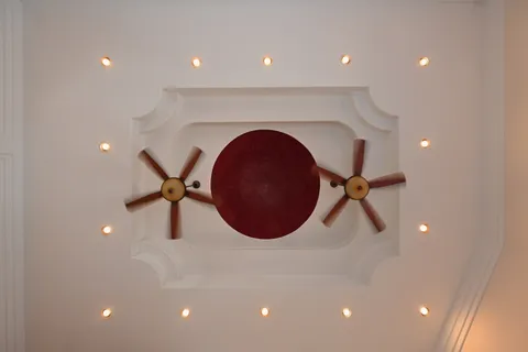 a bathroom with a sink and mirror