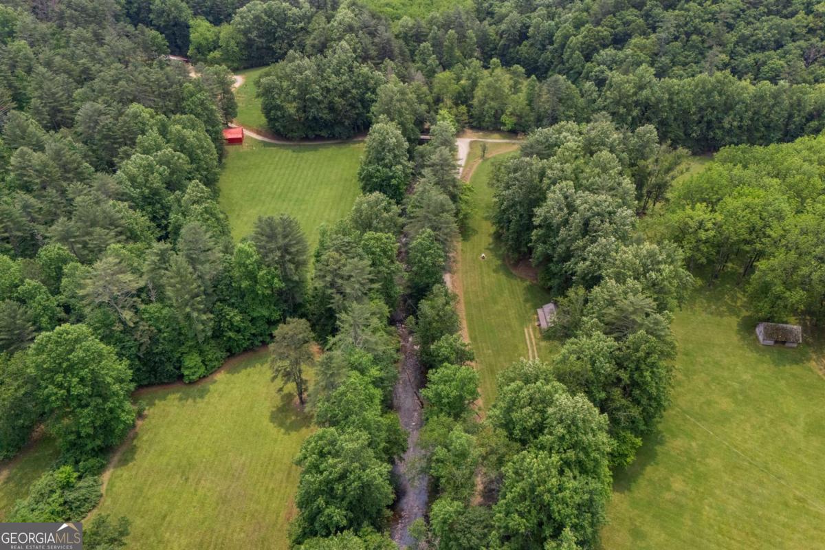 7320 Chestnut Valley Road Hiawassee, GA 30546 - Photo 23 of 91 an aerial view of residential house with outdoor space and trees around