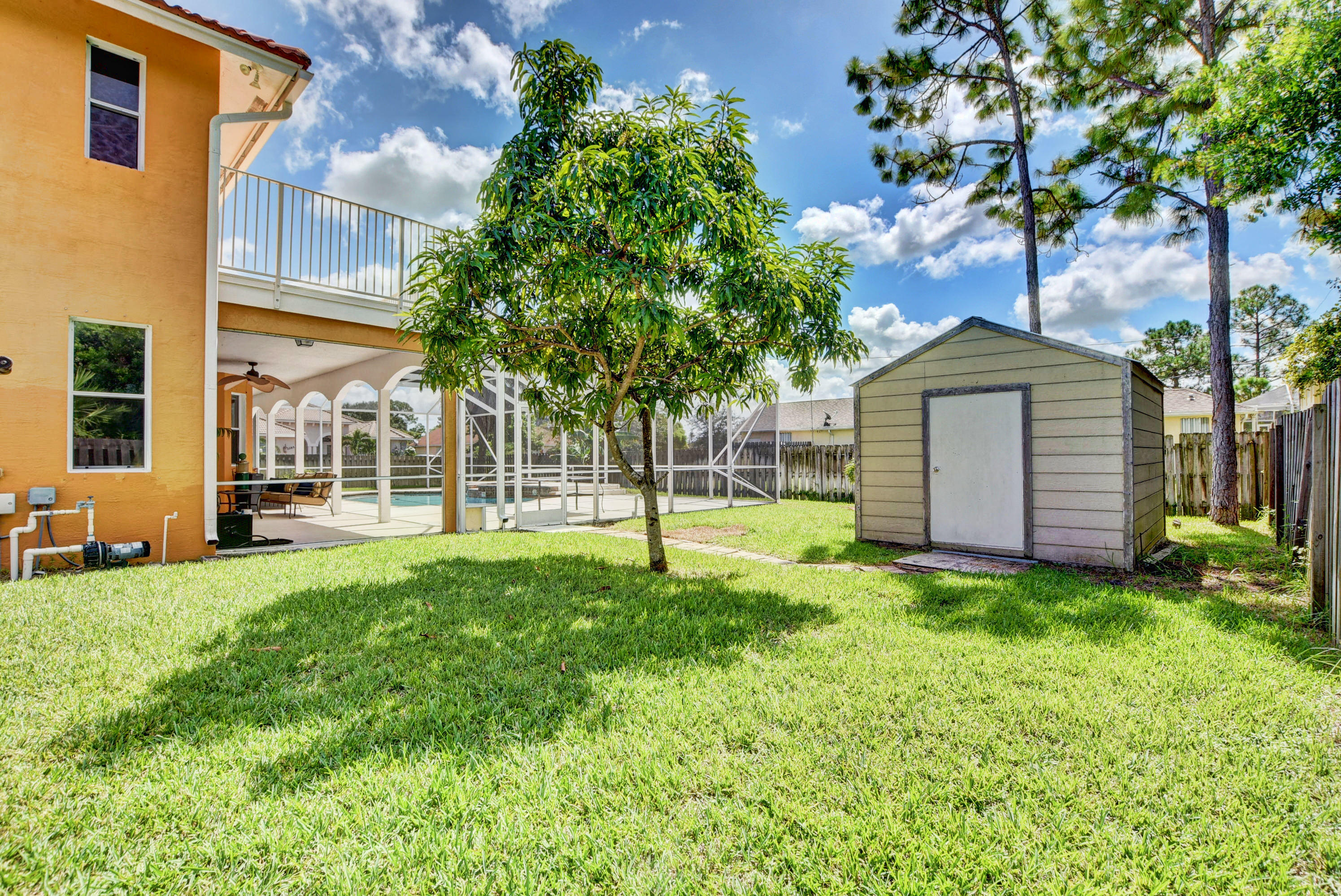 1002 Southwest Bay State Road Port St. Lucie, FL 34953 - Photo 54 of 68 Back Yard W/Shed