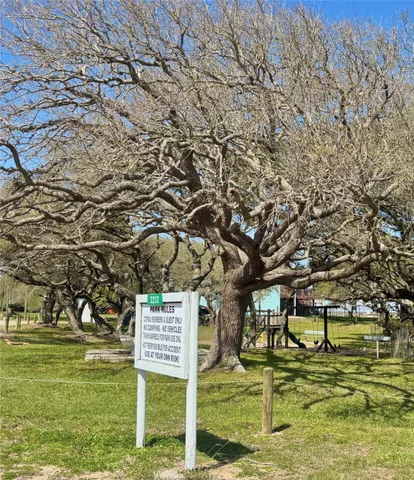 a view of a yard with swimming pool