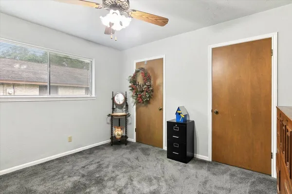 a view of room with hardwood