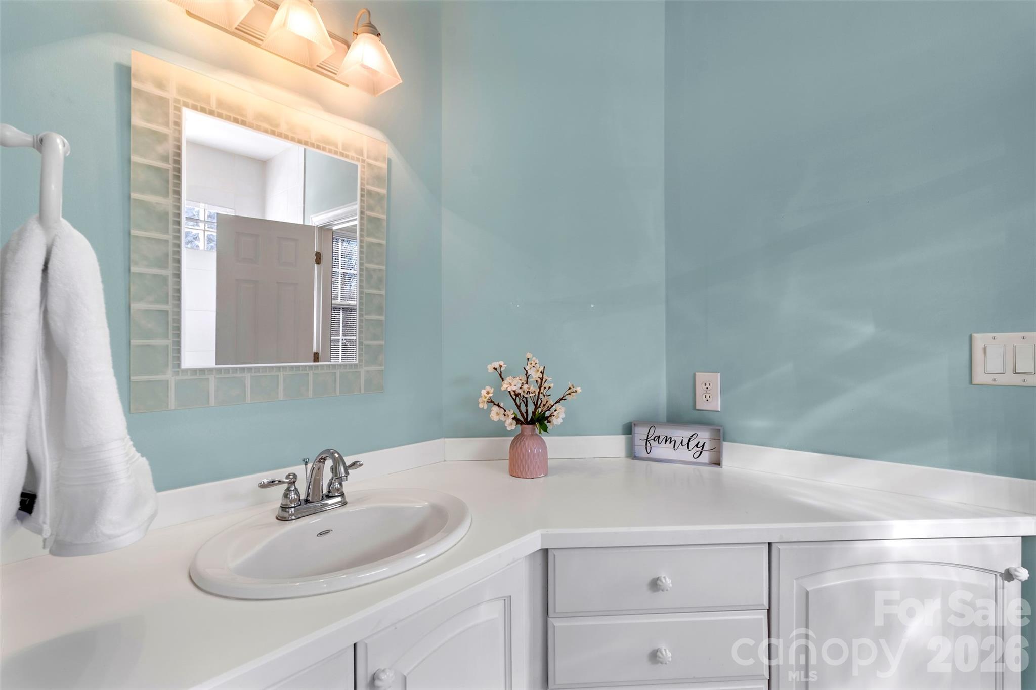 12711 Moores Chapel Road Charlotte, NC 28214 - Photo 30 of 48 a bathroom with a sink and a mirror