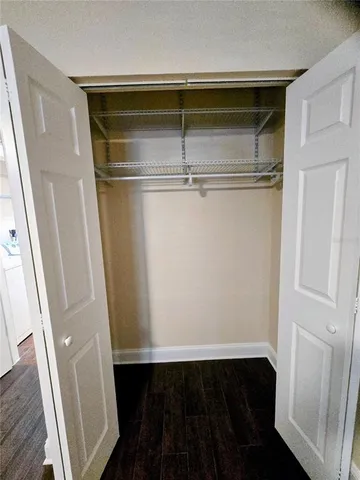 a close view of closet