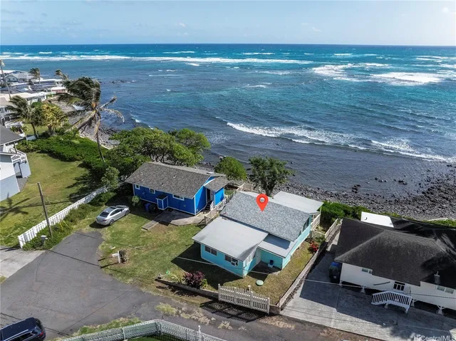 a view of an ocean and beach