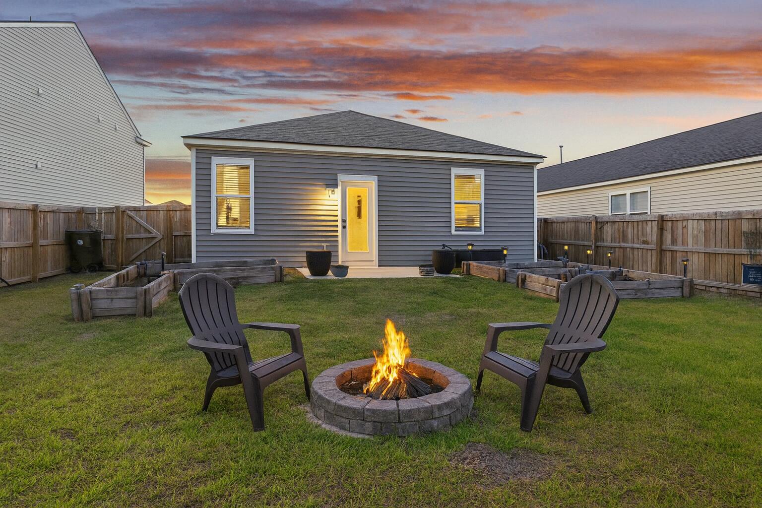 1023 Peridote Way Ladson, SC 29456 - Photo 35 of 52 Twilight firepit