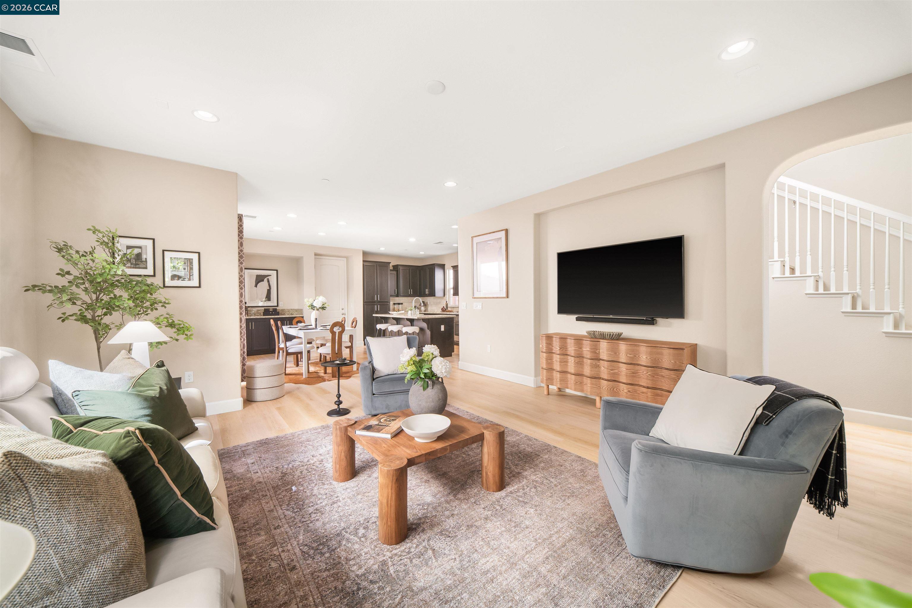 2026 Poinsettia Street San Ramon, CA 94582 - Photo 5 of 26 a living room with furniture and a flat screen tv
