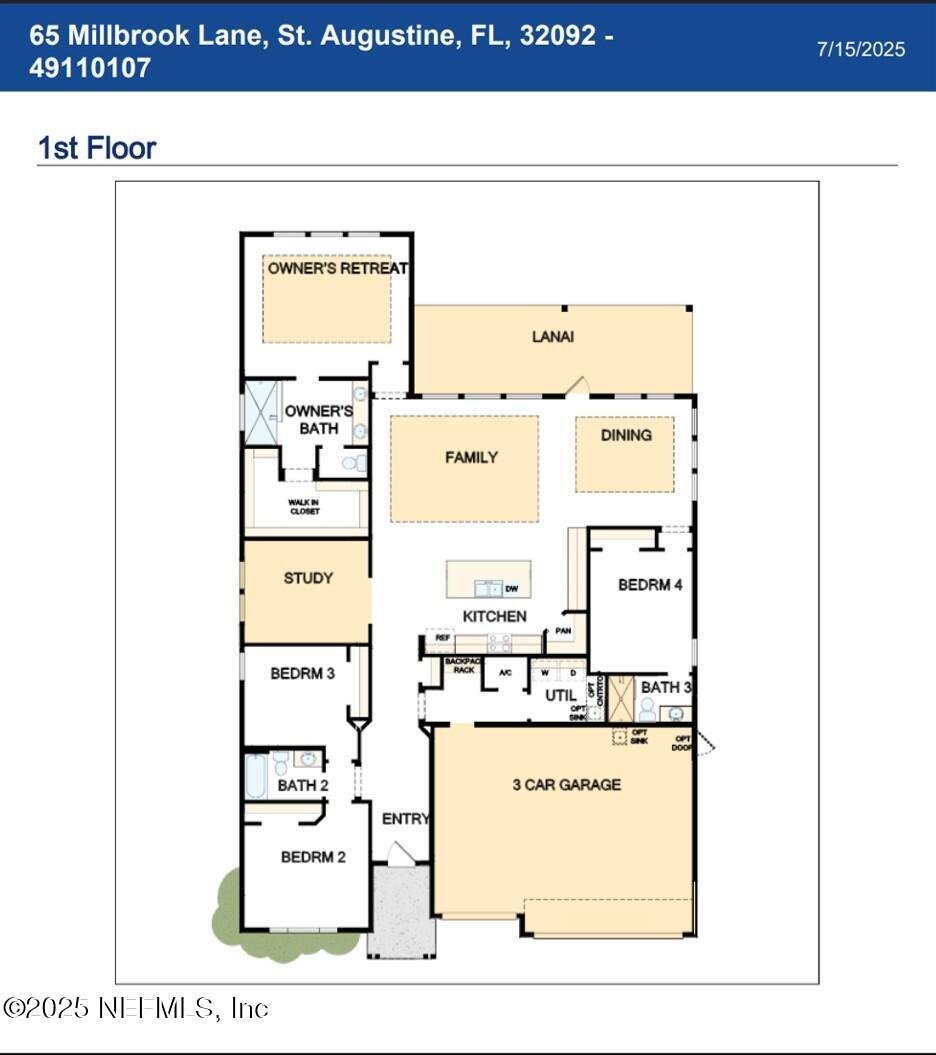65 Millbrook Lane St. Augustine, FL 32092 - Photo 2 of 3 65 Millbrook Lane 1 floor