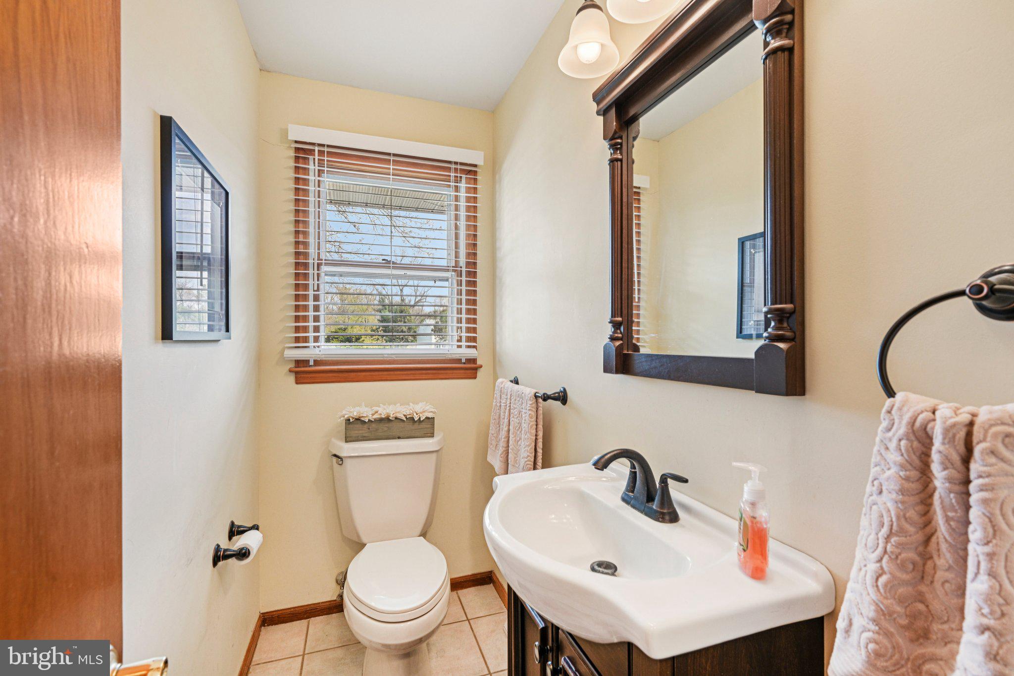 25618 Mt Pleasant Road Columbus, NJ 08022 - Photo 32 of 61 a bathroom with a sink a toilet and a mirror