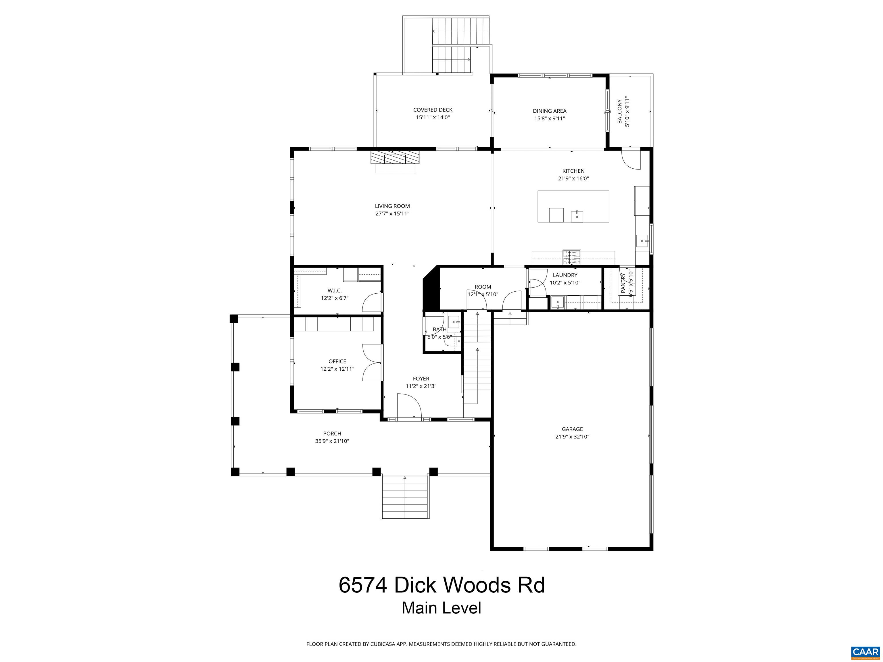 6574 Dick Woods Road Charlottesville, VA 22903 - Photo 66 of 68 Main Level Floor Plan
