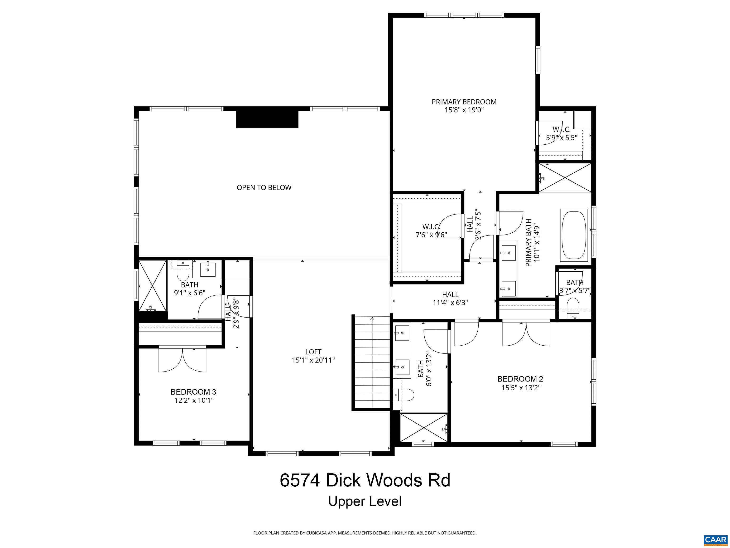 6574 Dick Woods Road Charlottesville, VA 22903 - Photo 67 of 68 Upper Level Floor Plan