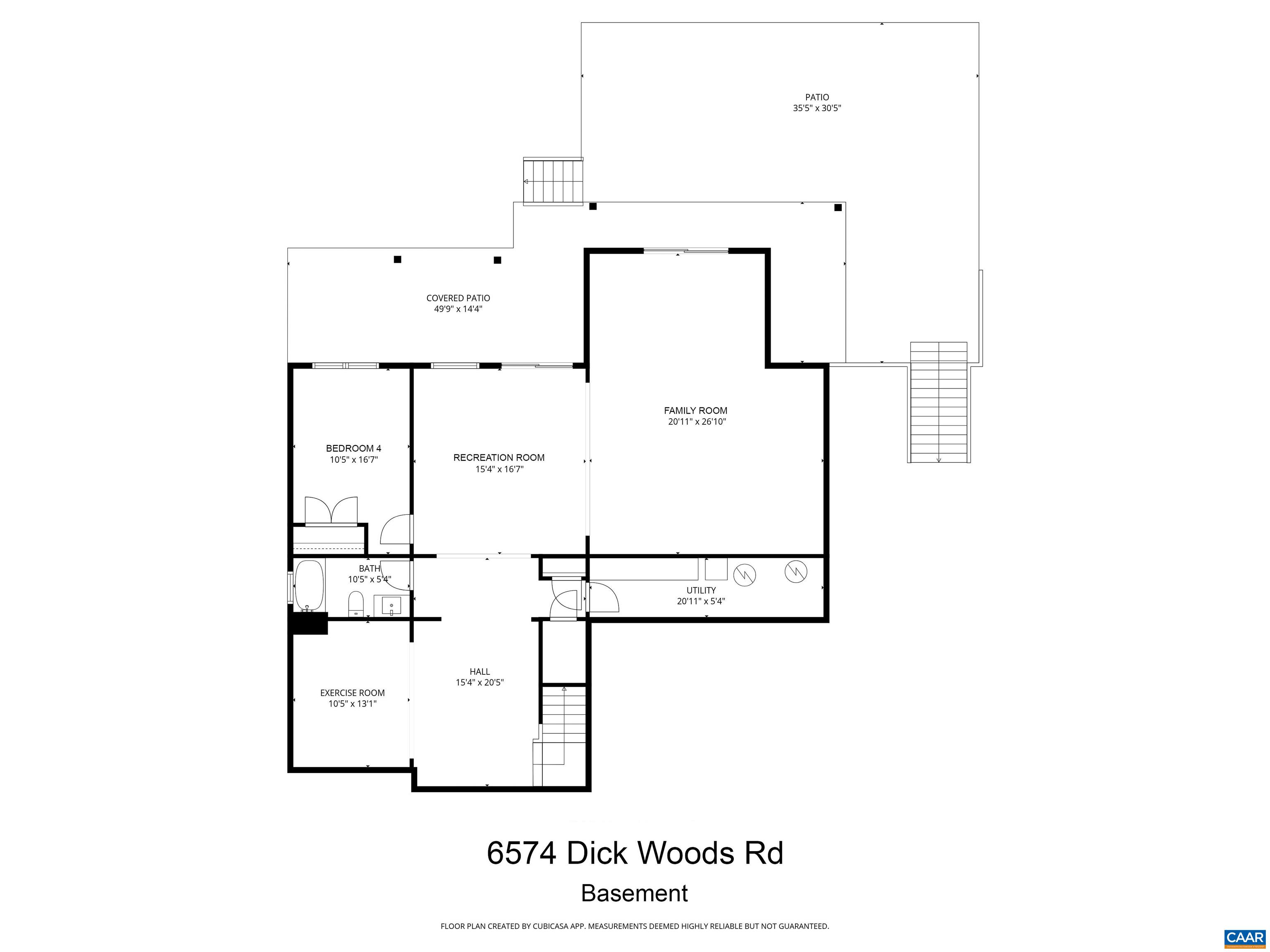 6574 Dick Woods Road Charlottesville, VA 22903 - Photo 68 of 68 Terrace Level Floor Plan