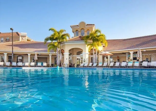 a view of outdoor space yard swimming pool and patio