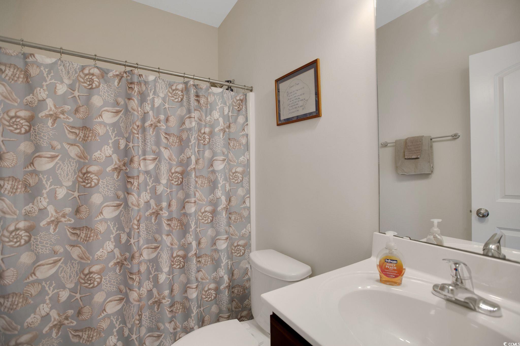 607 Garden Avenue Georgetown, SC 29440 - Photo 26 of 35 Bathroom with vanity, a shower with curtain, and toilet