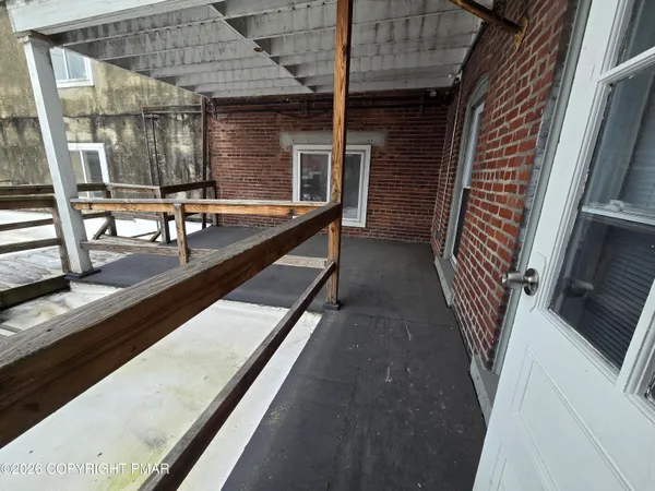 a view of balcony with couch