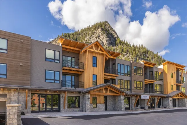 a front view of a multi story residential apartment building