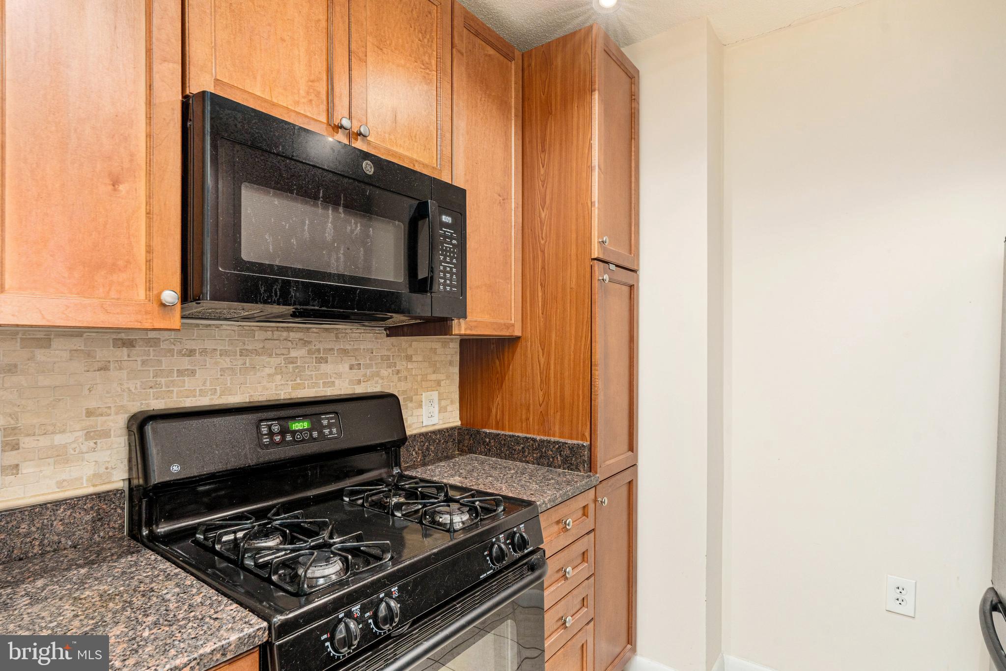 851 North Glebe Road, Unit 1407 Arlington, VA 22203 - Photo 15 of 51 a kitchen with a stove and a microwave