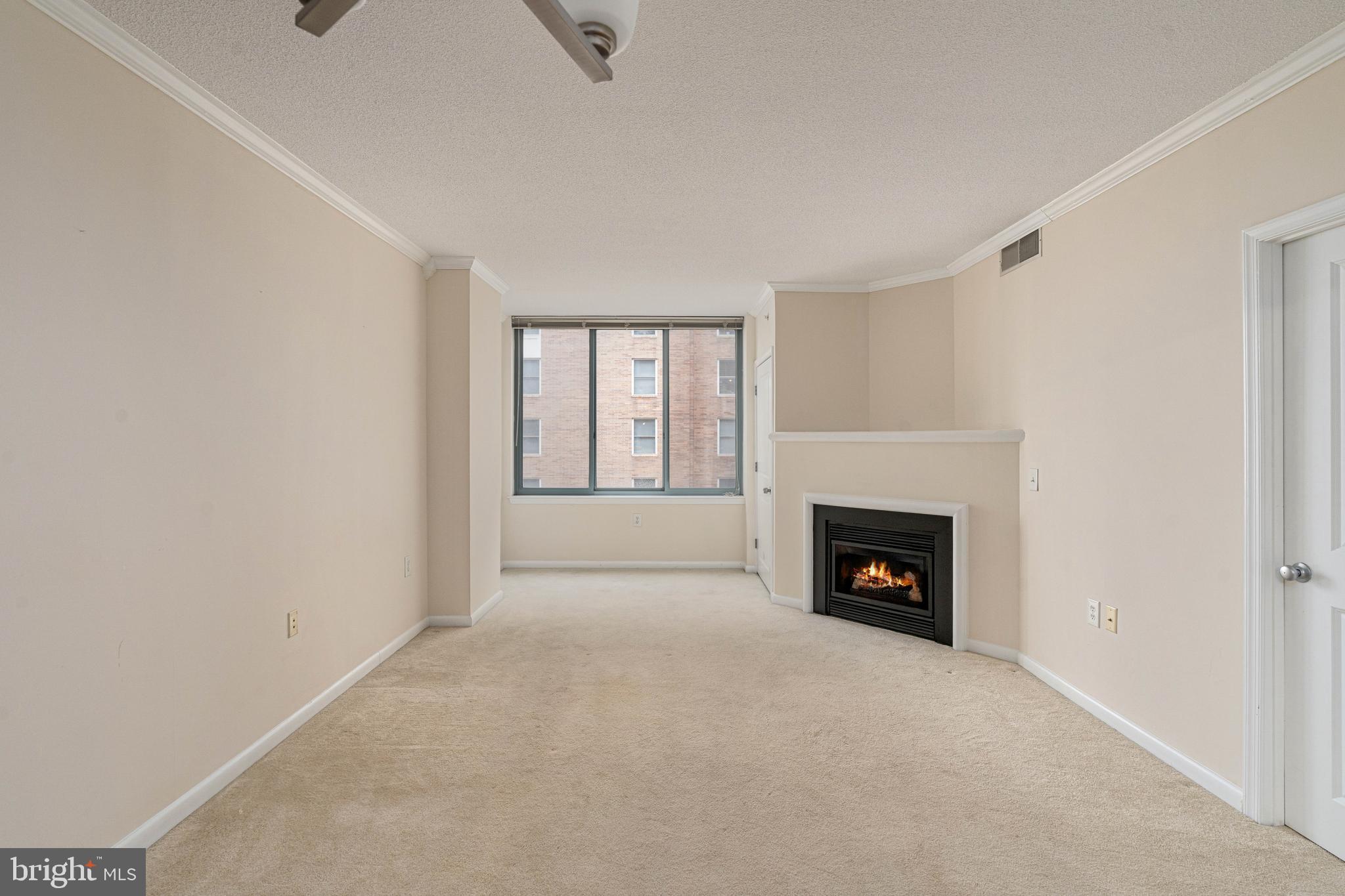 851 North Glebe Road, Unit 1407 Arlington, VA 22203 - Photo 22 of 51 a view of a livingroom with a fireplace and window