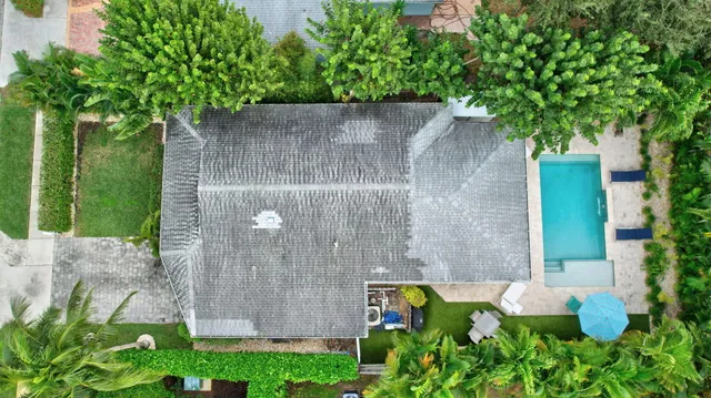 an aerial view of multiple house
