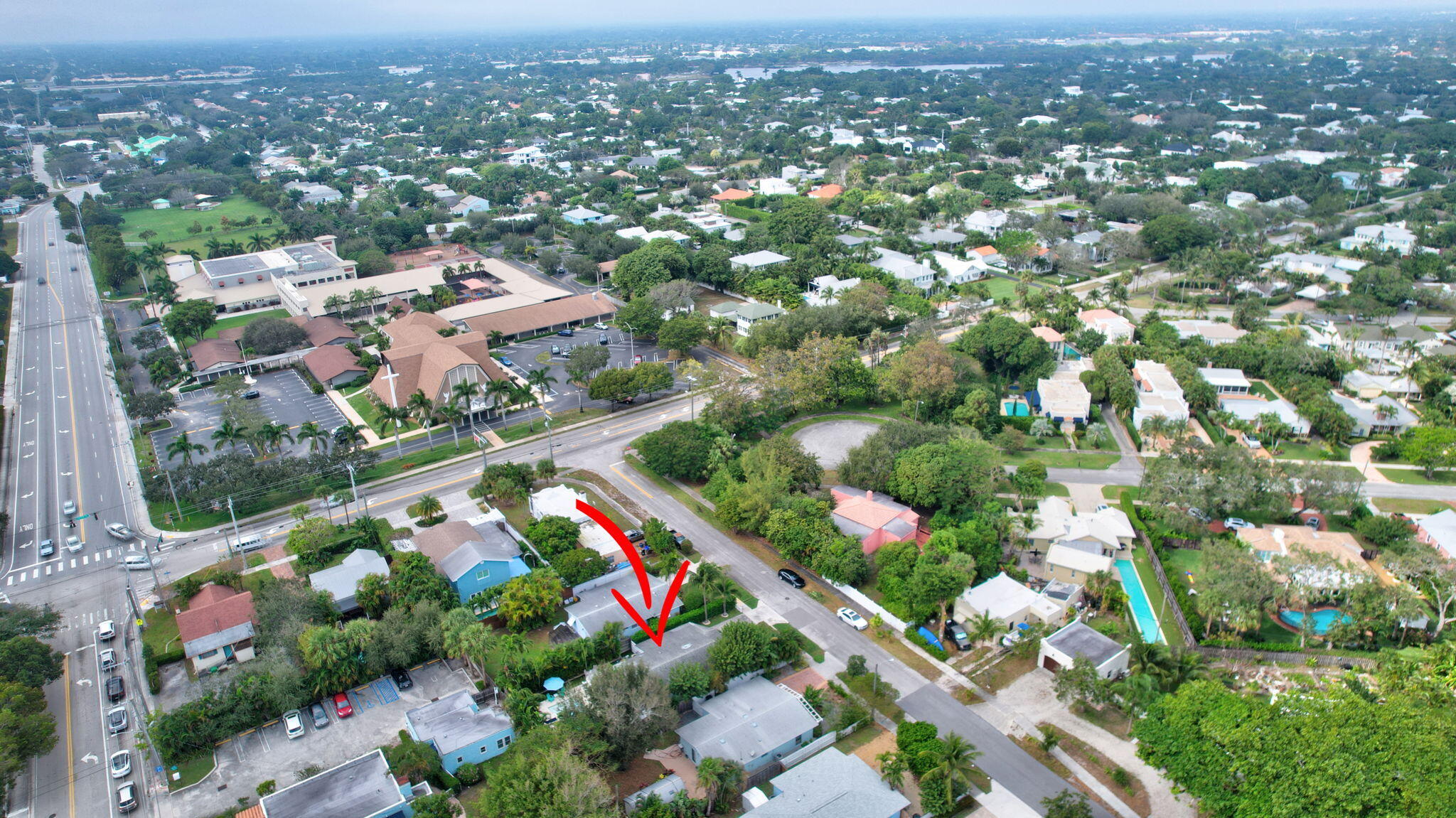 14 Northeast 5th Street Delray Beach, FL 33444 - Photo 50 of 51 an aerial view of residential houses with outdoor space and trees