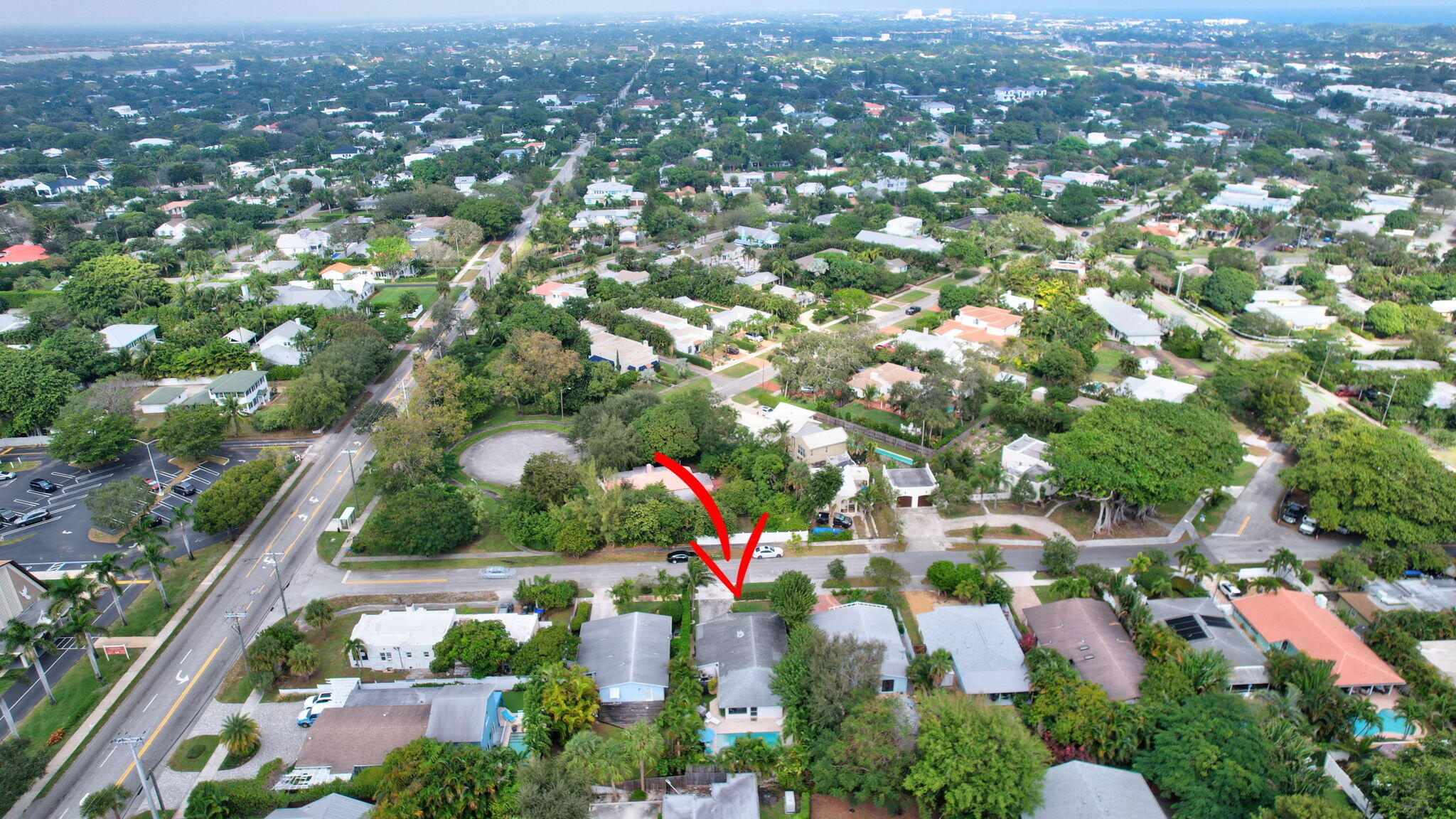 14 Northeast 5th Street Delray Beach, FL 33444 - Photo 51 of 51 an aerial view of residential houses with outdoor space and trees