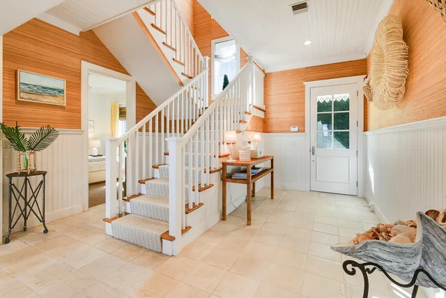 a view of living room and entryway