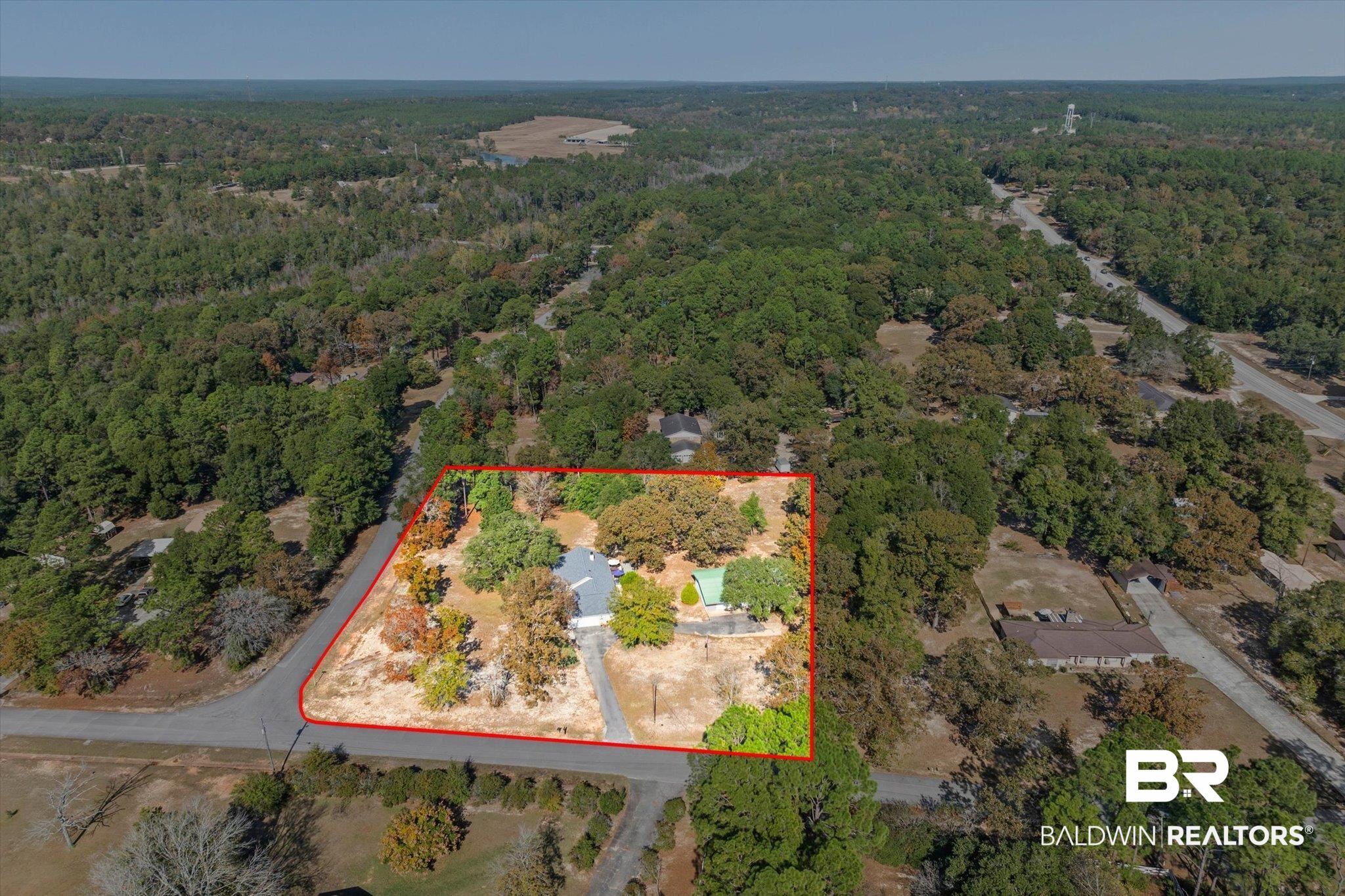 3846 Leslie Road Saraland, AL 36571 - Photo 34 of 40 View of property location with a forest and property parcel outlined