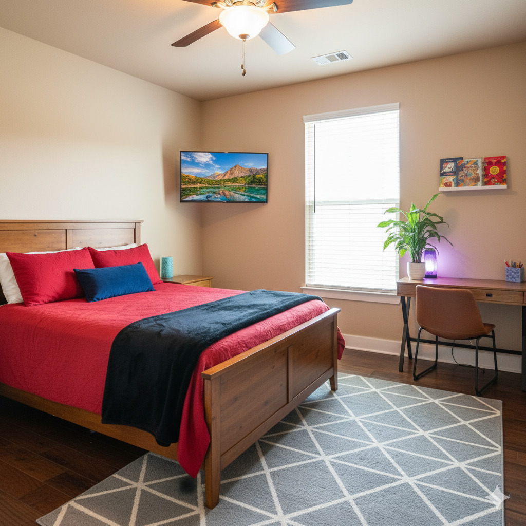 717 Tipperary Court, Unit 1C Schaumburg, IL 60193 - Photo 5 of 11 a bedroom with a bed and a potted plant