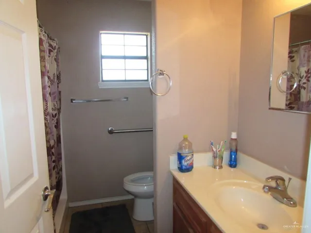 a bathroom with a sink toilet and vanity
