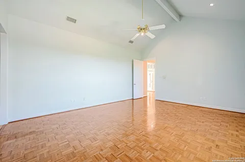 an empty room with a window