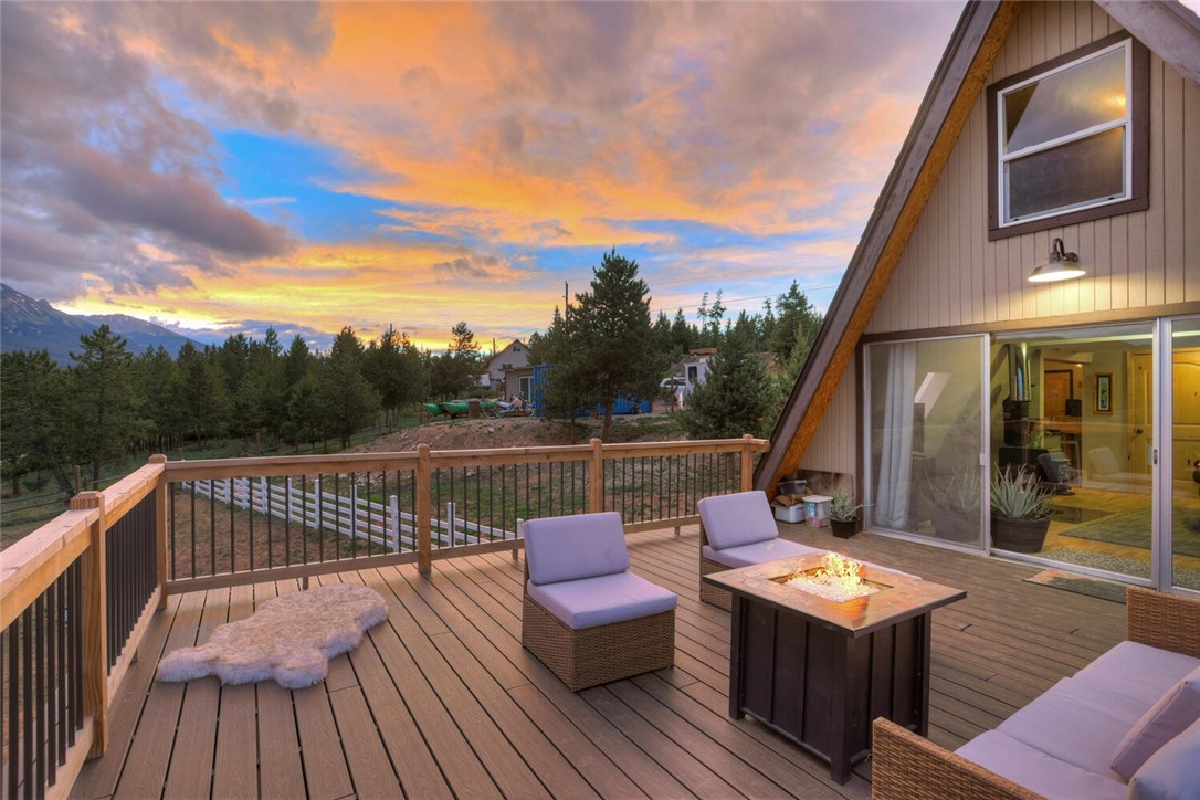 Enjoy incredible sunset views over the Gore Range from your deck