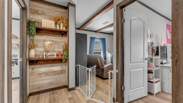 a view of a gallery with window