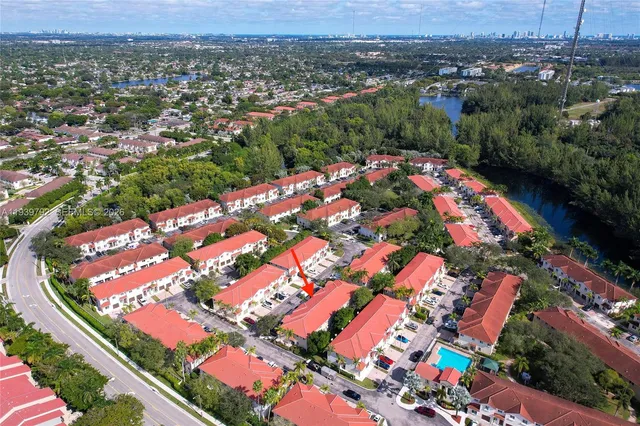 an aerial view of a city
