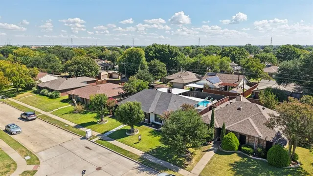 an aerial view of multiple house