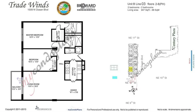 $350,000 | 1009 North Ocean Boulevard, Unit 503, Pompano Beach, FL 33062
