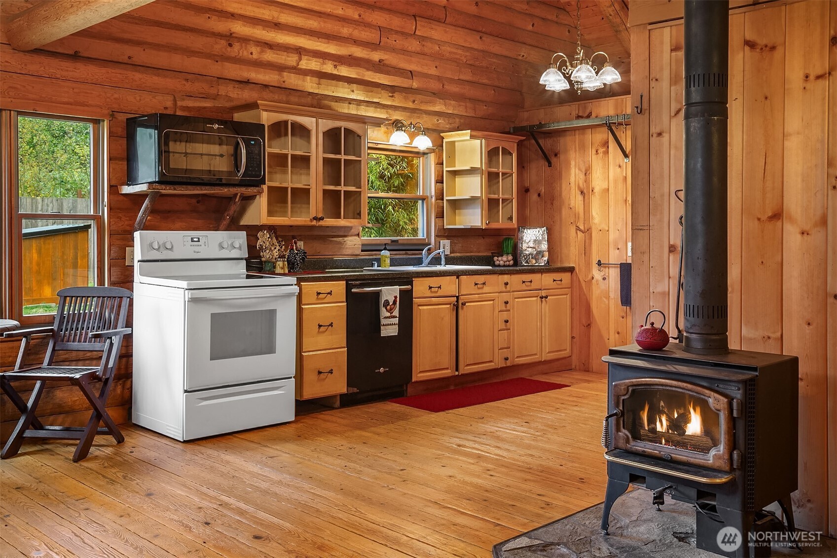 4 East Mountain View Road Camano Island, WA 98282 - Photo 9 of 26 a kitchen with a stove and a microwave
