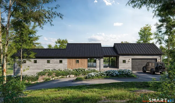 a house view with a garden space