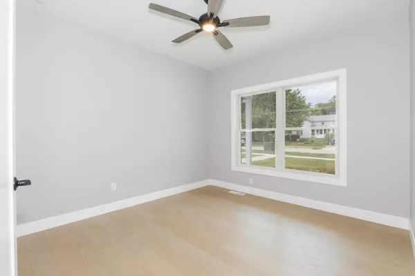 an empty room with a window