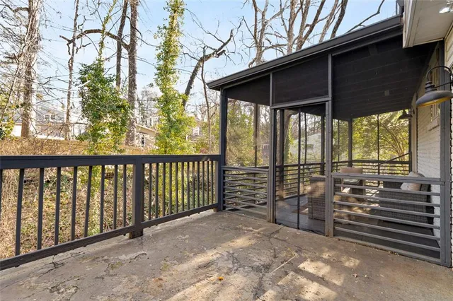 a view of a city from a balcony