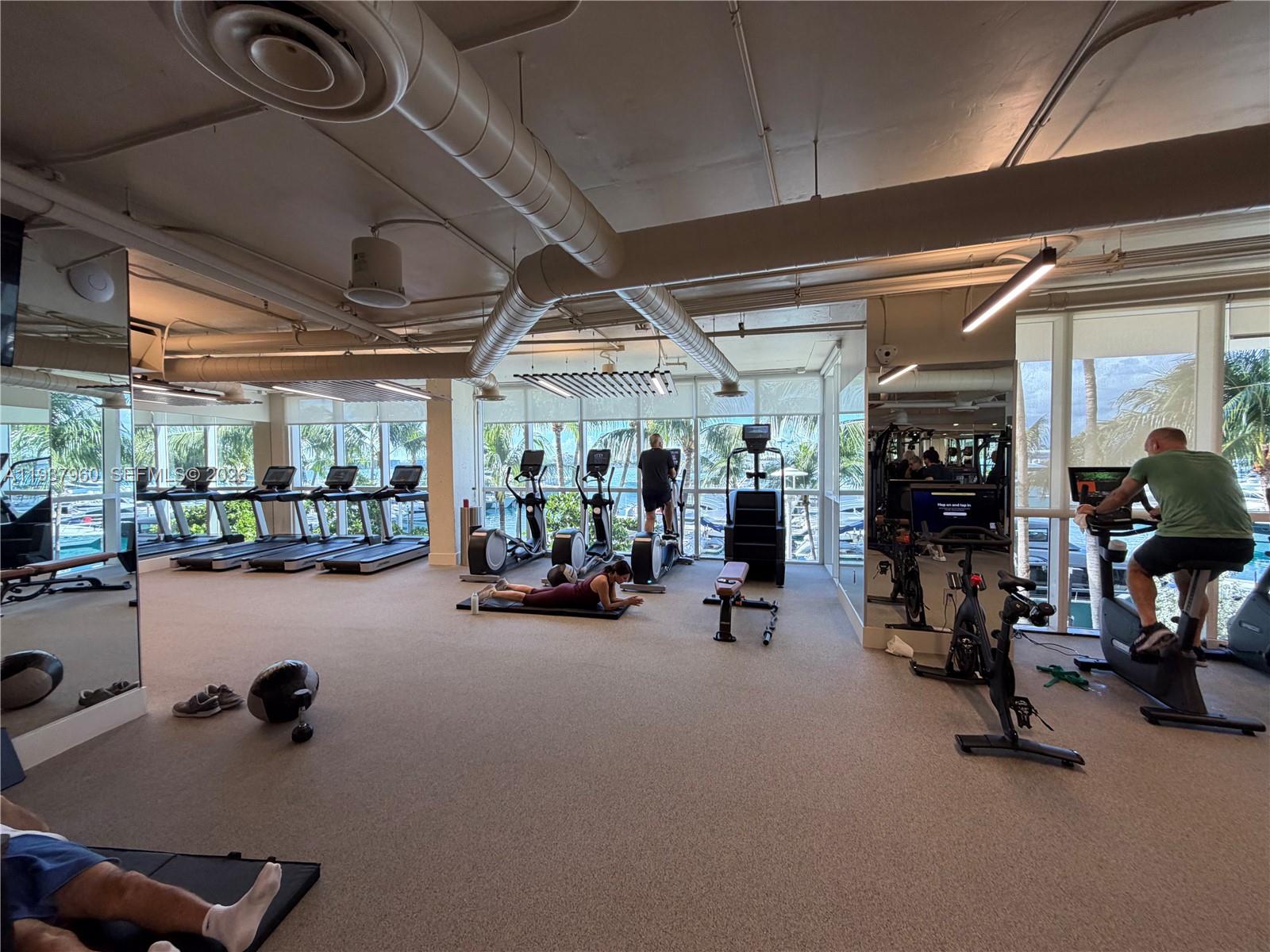 400 Alton Road, Unit LPH3007 Miami Beach, FL 33139 - Photo 31 of 51 a view of a room with gym equipment