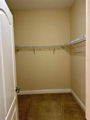 a view of small space with racks on the wall