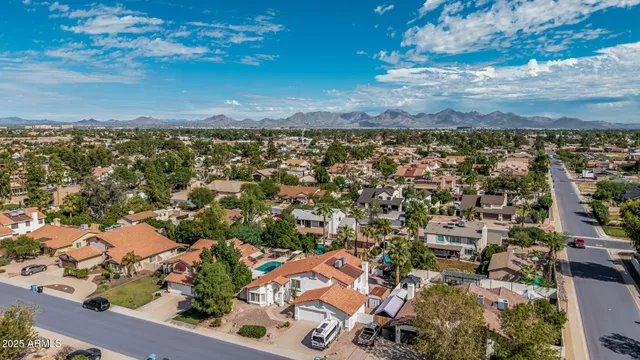 an aerial view of residential building with outdoor space