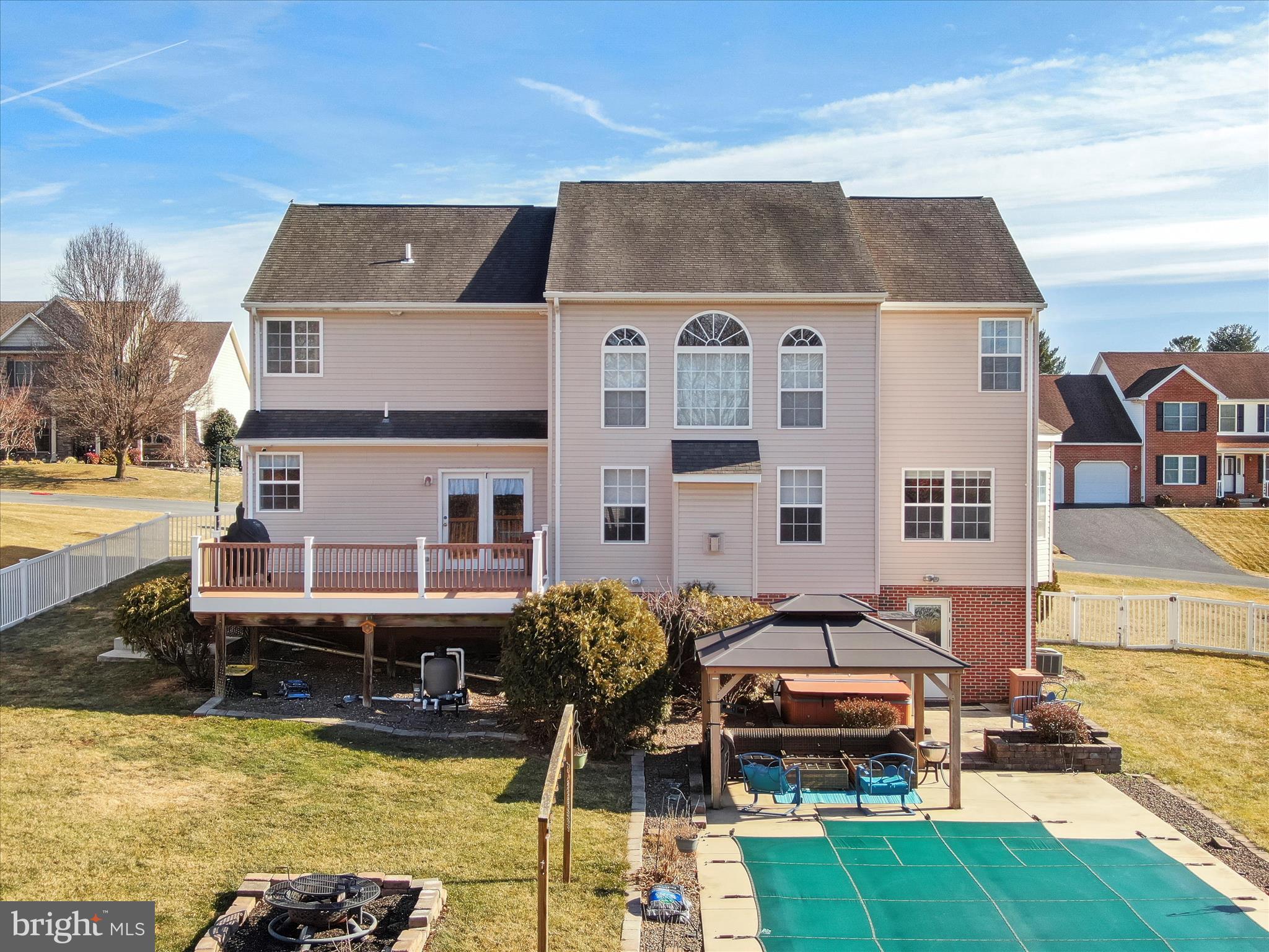 8935 Harper Drive Waynesboro, PA 17268 - Photo 5 of 46 a aerial view of a house with swimming pool and porch