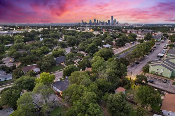 an aerial view of a city