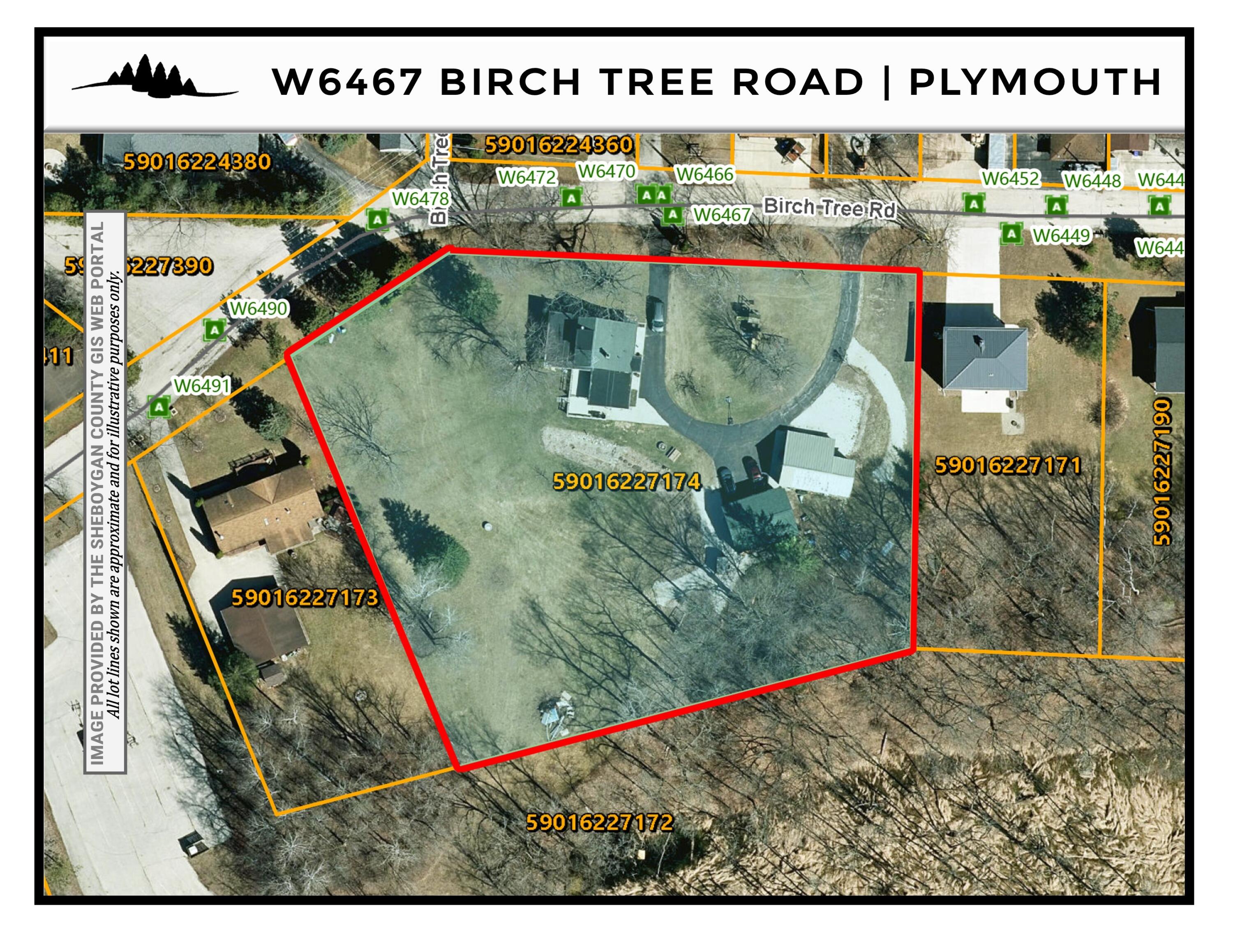 W6467 Birch Tree Road Plymouth, WI 53073 - Photo 31 of 35 Parcel Map