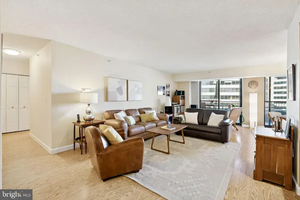 a living room with furniture and a couch